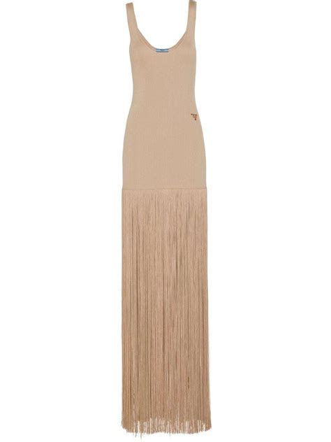 prada fringed knit dress|Prada Fringed Knit Dress .